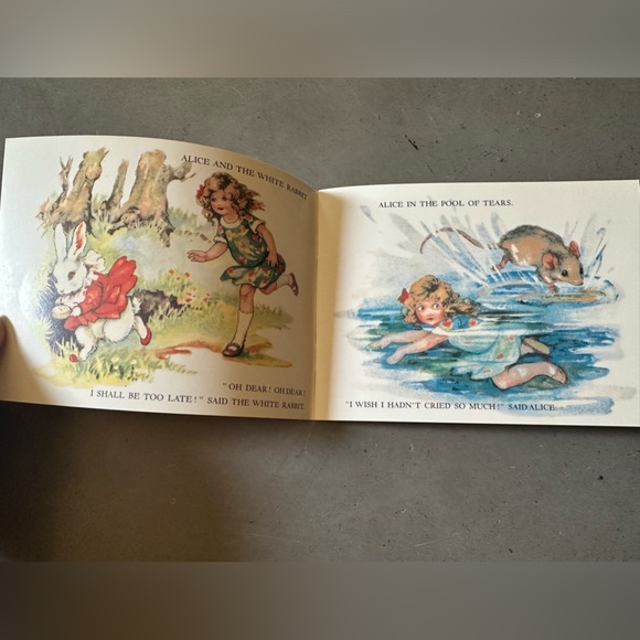 Vintage Alice in Wonderland Father Tucks’s miniature book Shackman & Co like new - Picture 5 of 6